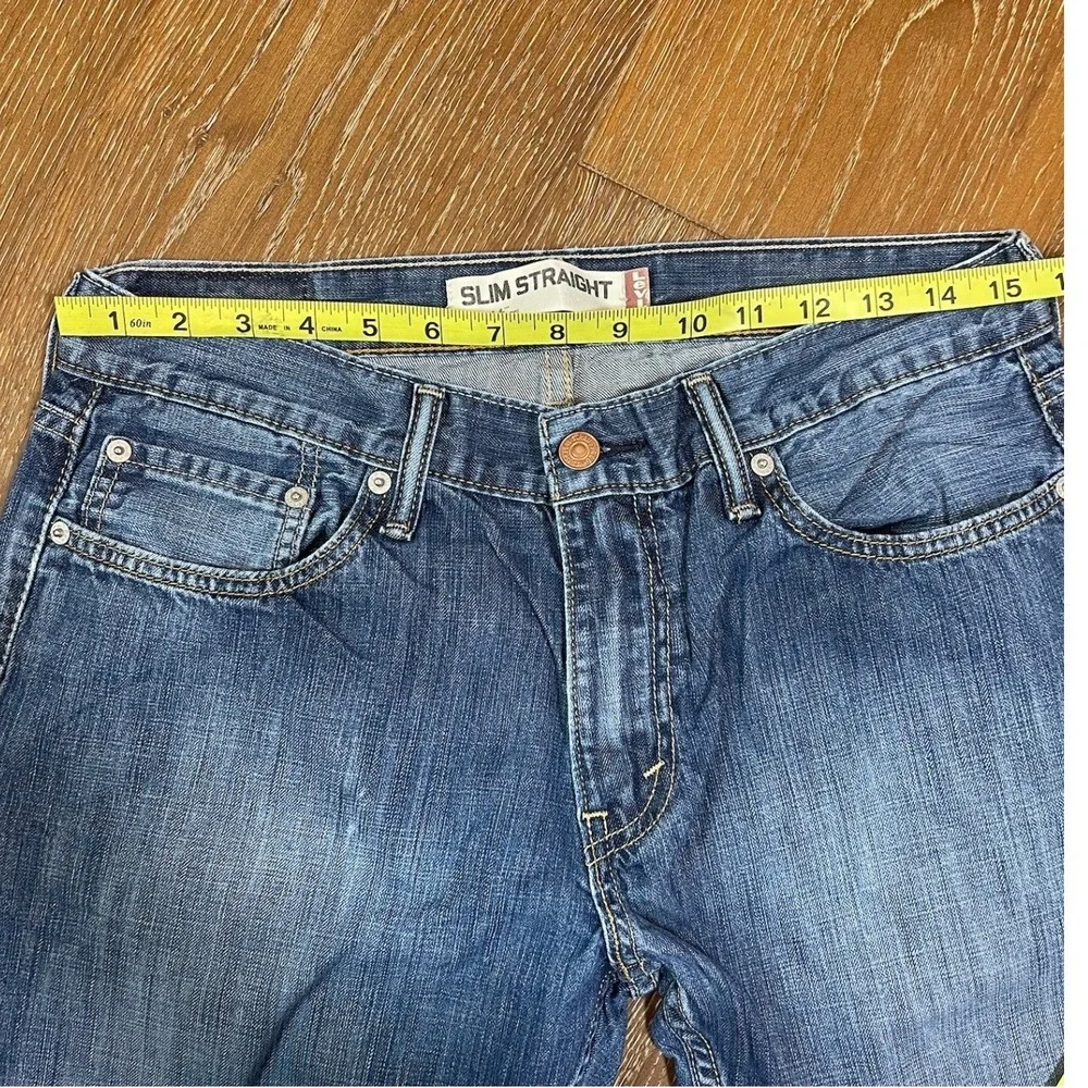 Levis 514‎ Slim Straight Jeans Mens 33x32 Blue Denim Medium Wash Cotton Pants